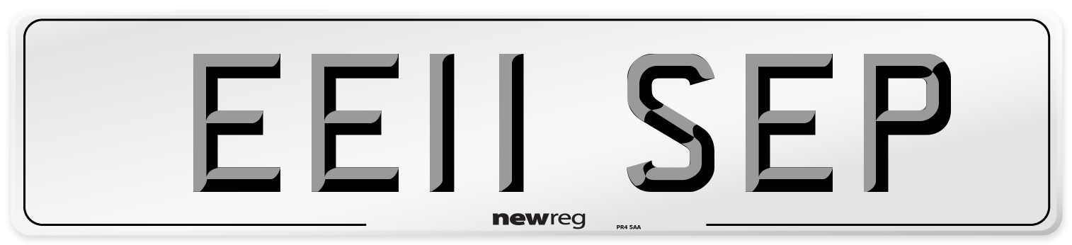 EE11 SEP Number Plate from New Reg